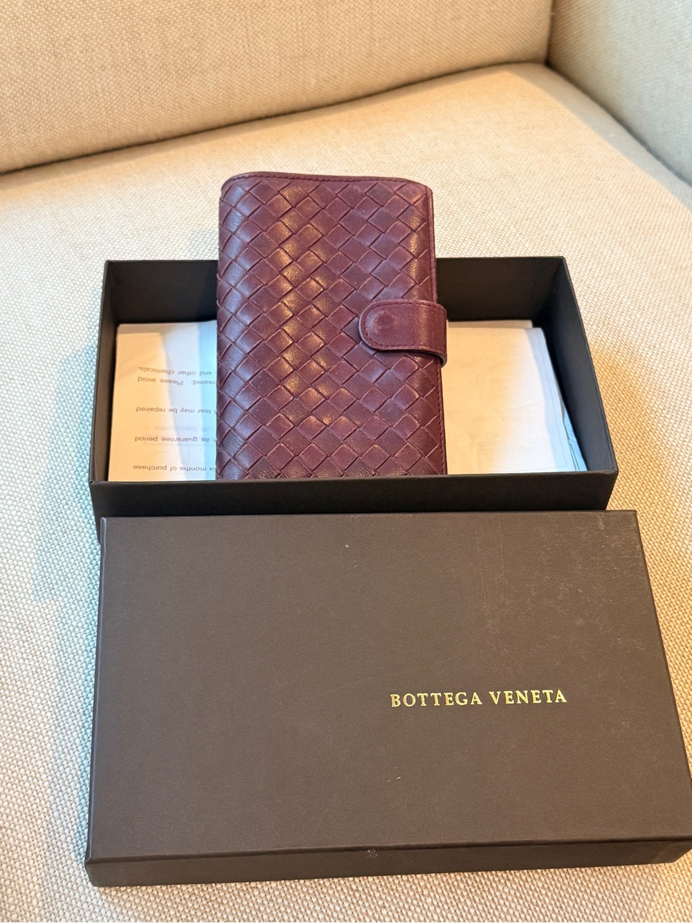Bottega Veneta Plum Intrecciato Leather wallet